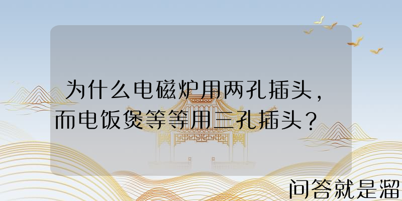 为什么电磁炉用两孔插头，而电饭煲等等用三孔插头？