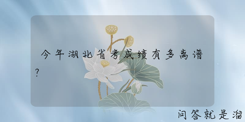 今年湖北省考成绩有多离谱？