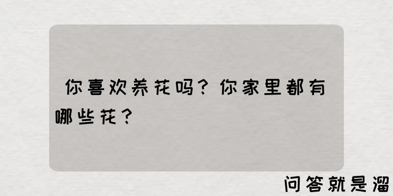 你喜欢养花吗？你家里都有哪些花？