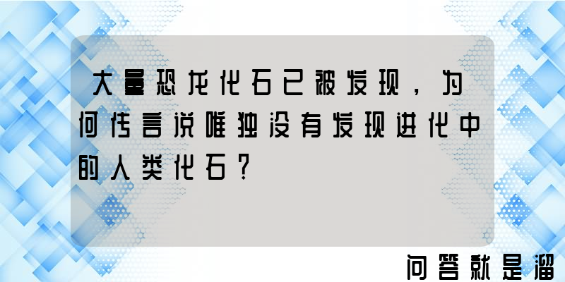 大量恐龙化石已被发现，为何传言说唯独没有发现进化中的人类化石？