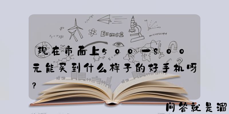 现在市面上500一800元能买到什么样子的好手机呀？